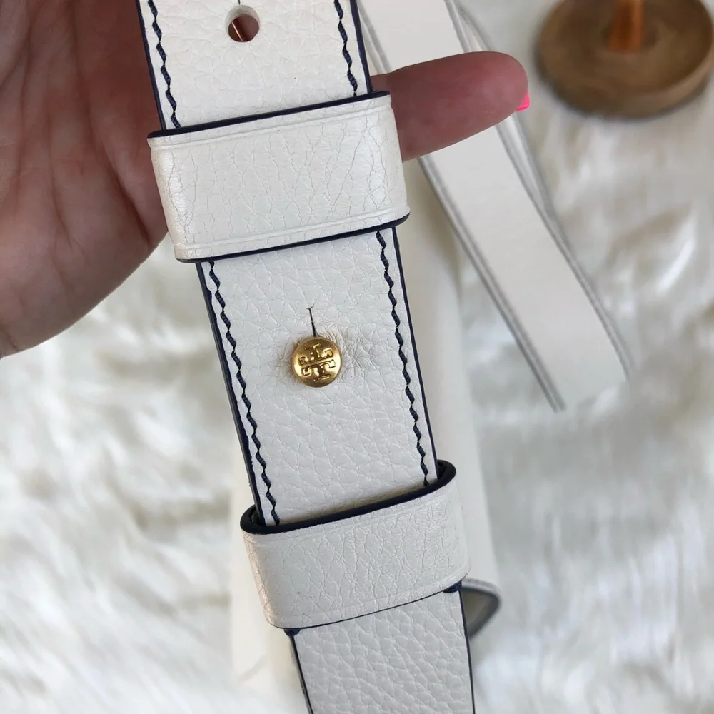 Tory Burch Block-T Pebbled Savannah Satchel